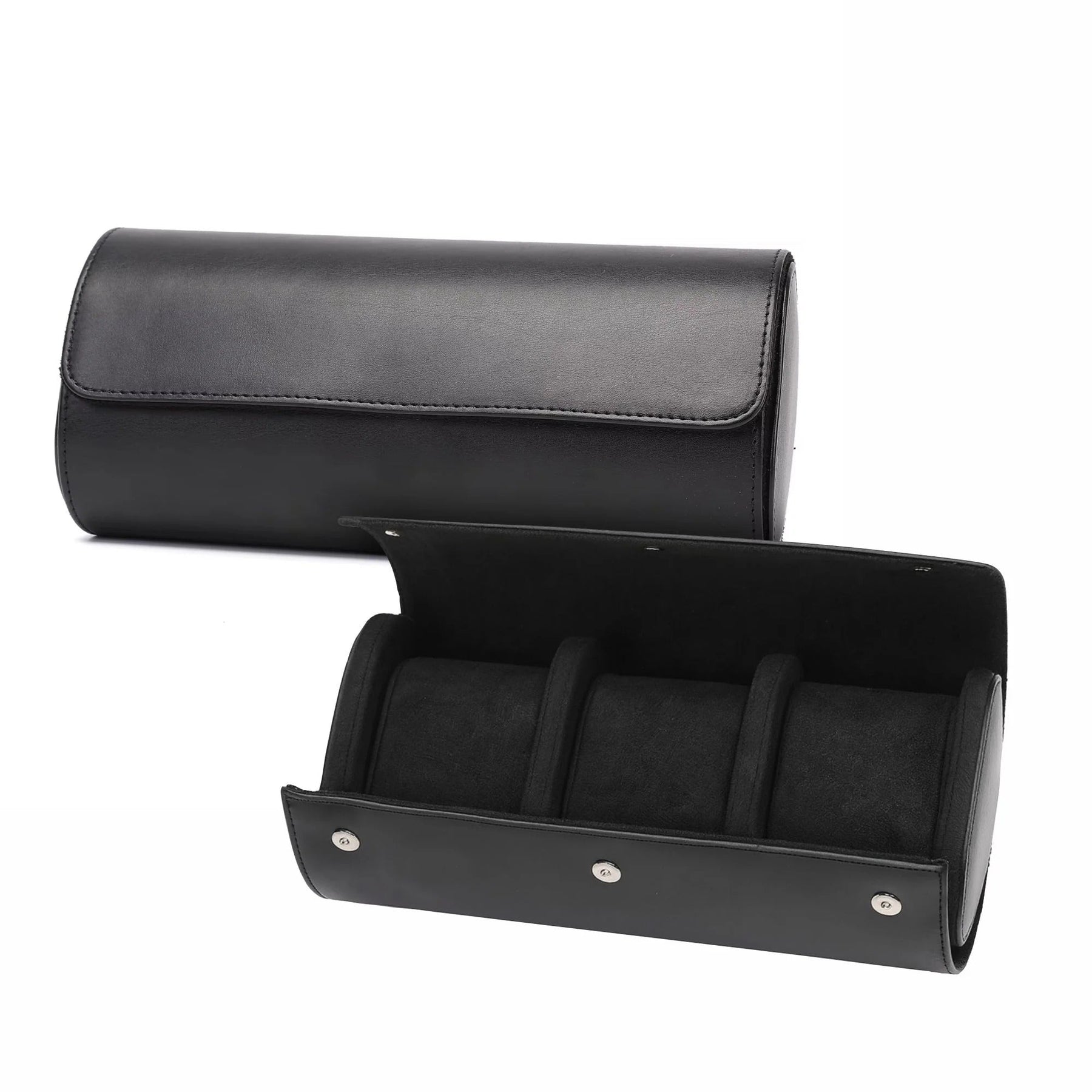 Estuche de Cuero Premium Negro 3 Espacios - Pablo Raez