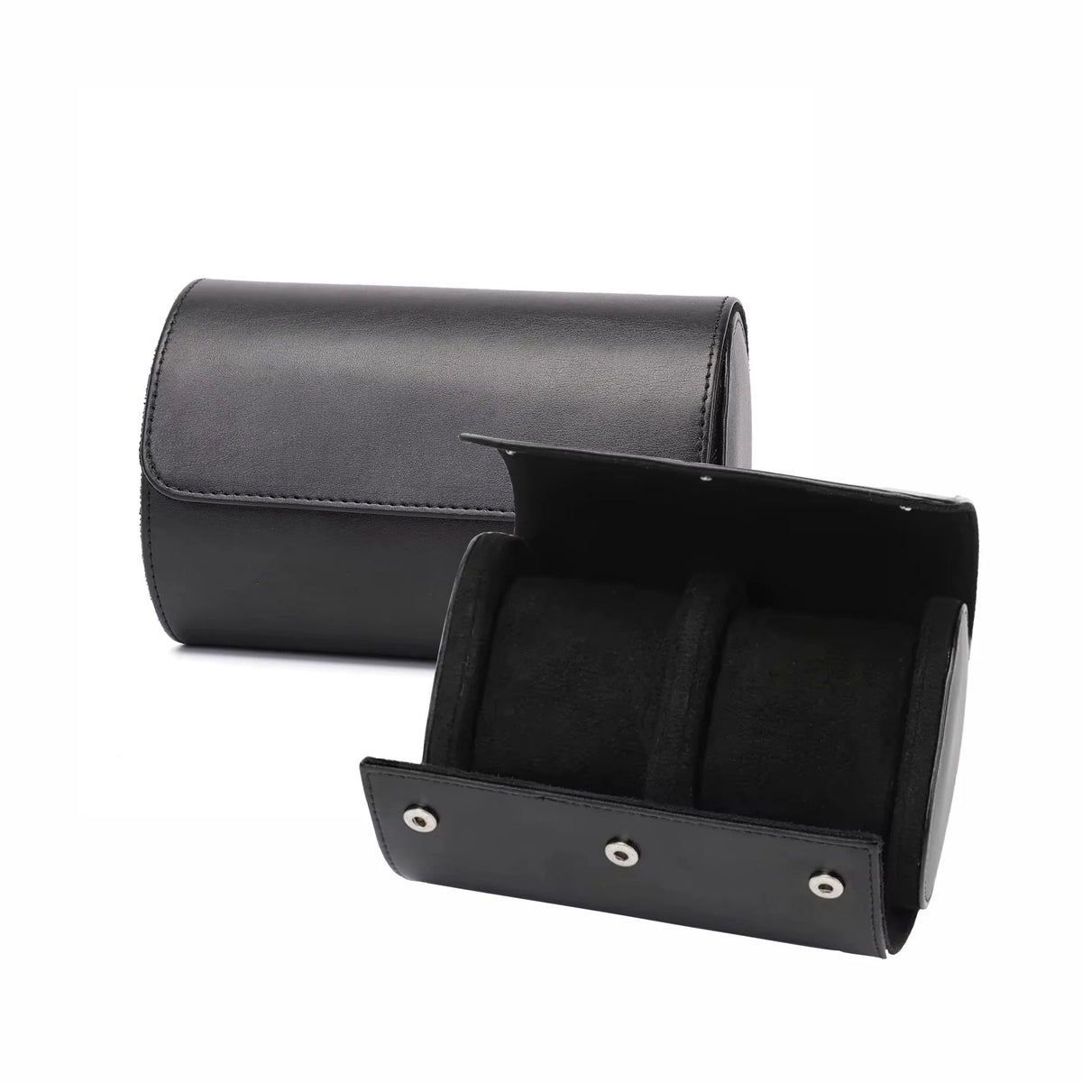 Estuche de Cuero Premium Negro 2 Espacios - Pablo Raez